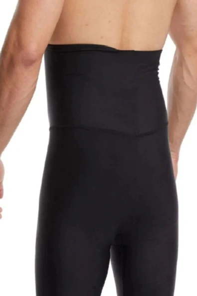 Özel Üretim Şekillendirici Basen Göbek Toparlayıcı Sıkılaştırıcı Bel İnceltici Erkek Siyah Boxer Korse - Resim 2