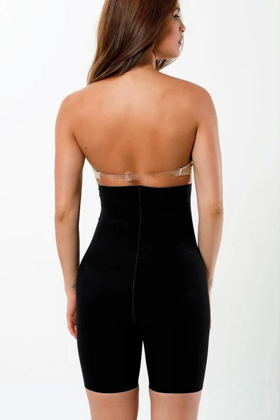 Özel Üretim Kaymaz Kadın Toparlayıcı Şekillendirici İz Yapmaz Lazer Kesim Yüksek Bel Paçalı Korse - Resim 5