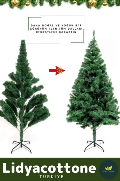 2025 Noel Paketi Kutulu Süsleme Seti Renkli Işığı Süsleri Yılbaşı Çam Ağacı 110 Cm 110 Dal - Resim 3