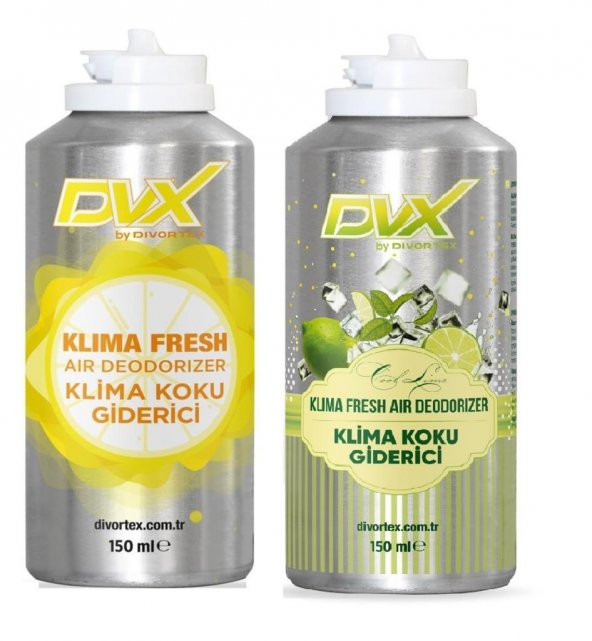 Divortex Cool Lime ve Limon Kokulu Klima Bombası 150 ml. x 2 Ad.