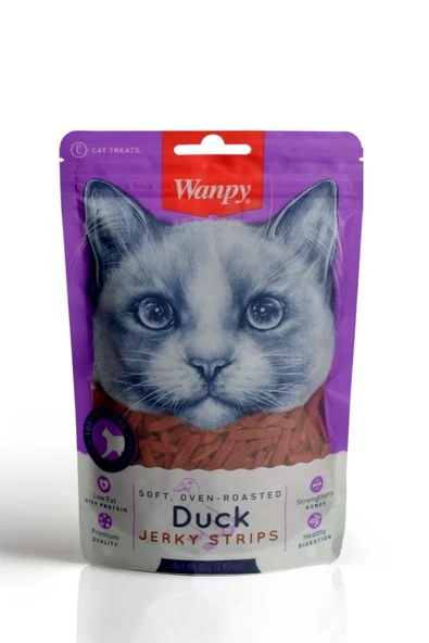 Wanpy Gerçek Ördek Şerit Yumuşak Kedi Ödülü 80 gr ürün görseli 1