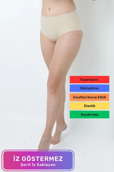 Özel Üretim Vücut Şekillendirici Toparlayıcı İz Göstermeyen Lazer Kesim Kaymaz Bato Kadın Külot ürün görseli 1