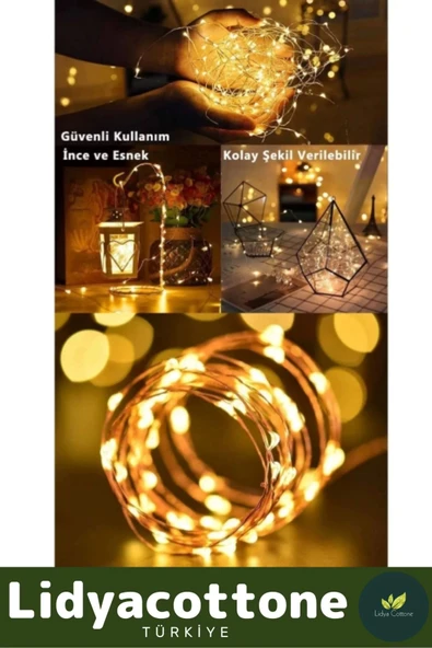 Özel Üretim Pedi Led Işıklandırma Dekoratif Aydınlatma Yeni Yıl Yılbaşı Çam Ağacı Ev Süsleme 5 Metre - 2