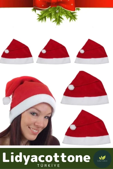 Noel Baba Şapkası Ucu Ponponlu Yıkanabilir Çocuk Yetişkin Yılbaşı Kostüm %100 Polar Şapka 1 Adet - 3