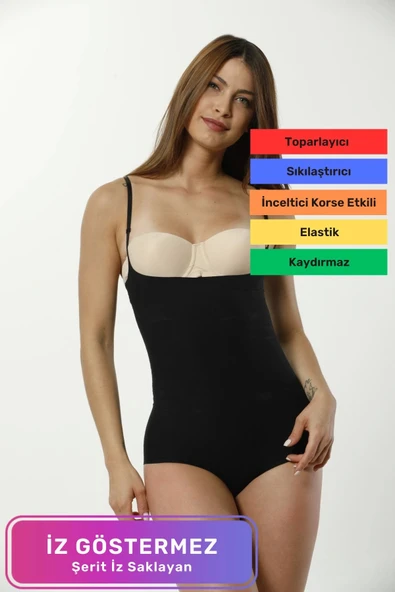 Özel Üretim İz Göstermeyen Kaymaz Kadın Toparlayıcı Beden Daraltıcı Lazer Kesim Gögüs Altı Bady Korse ürün görseli