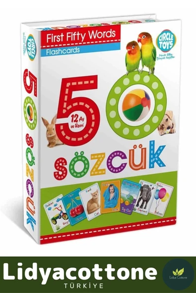 Yabancı Dil Eğitici Zeka Geliştirici Çocuk İlk 50 Sözcük İngilizce Türkçe Kartlar Yabancı Dil - 3