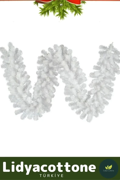 2025 Noel Yılbaşı Çam Ağacı Süsü Doğal Görünümlü Dekoratif Yeni Yıl Garland Büyük Boy 5 Metre - 3