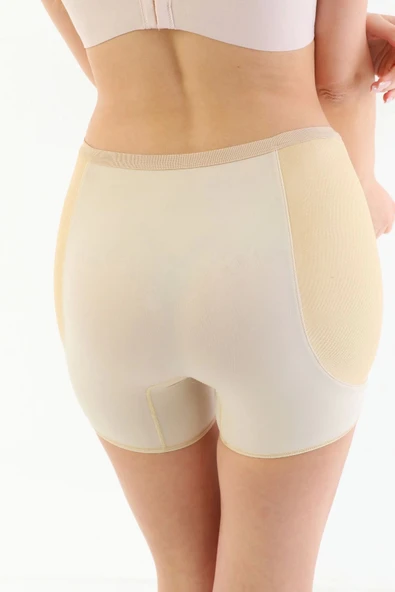 Özel Üretim Vücut Şekillendirici Toparlayıcı Sıkılaştırıcı İz Göstermeyen Yandan Destekli Pop-Up Şort - 5