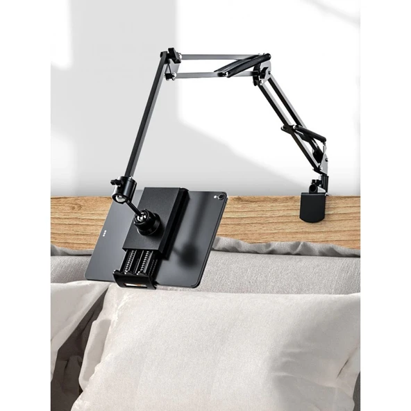 Akrobat Hareketli Uzun Kol Telefon İpad Tablet Tutucu Katlanır Stand Mengeneli 4 11inç - 3