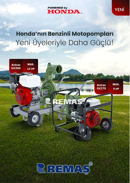 Antrac GX390 İpli 4'' inç Honda Motorlu Benzinli Motopomp Su Motoru - 2