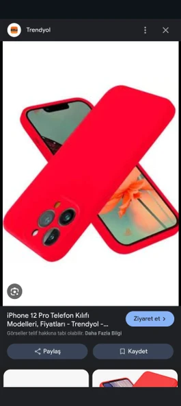 İPHONE 12 PRO SİLİKON KILIF KIRMIZI