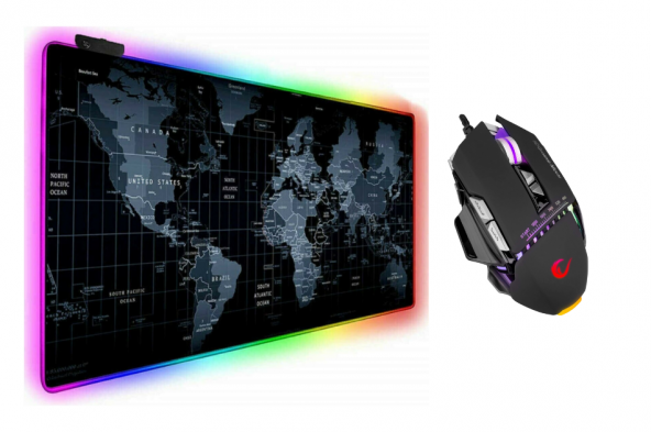 Rampage RM-607 HEADY Gaming Oyuncu Mouse+70X30 Rgb Mouse Pad