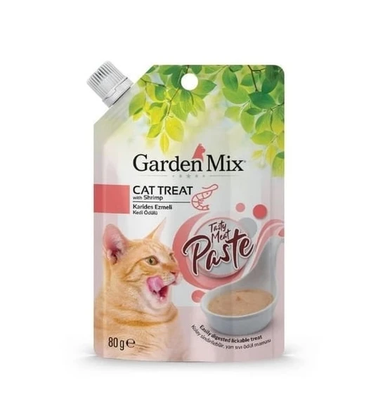 Garden Mix Tavuk ve Karides Ezmeli Sıvı Kedi Ödül Maması 80 Gr