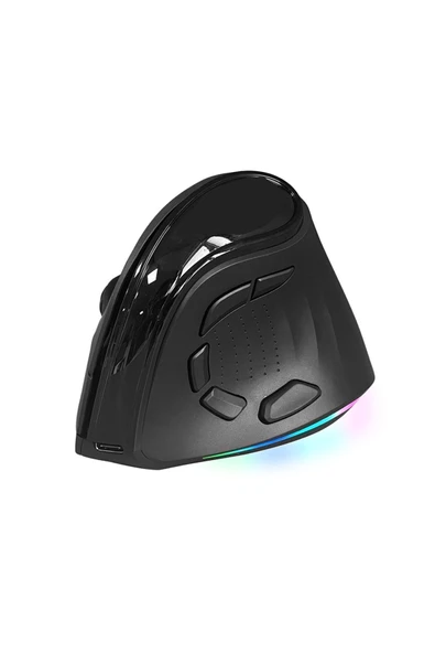 Dexim Wireless, 2.4Ghz & Bluetooth RGB AntiRSI Şarj Edilebilir Ergonomik Dikey Tutuşlu Kablosuz Mouse - 2