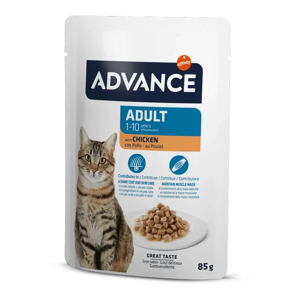 Advance Cat Adult Chıcken Wet Pouch 12x85gr ürün görseli 1
