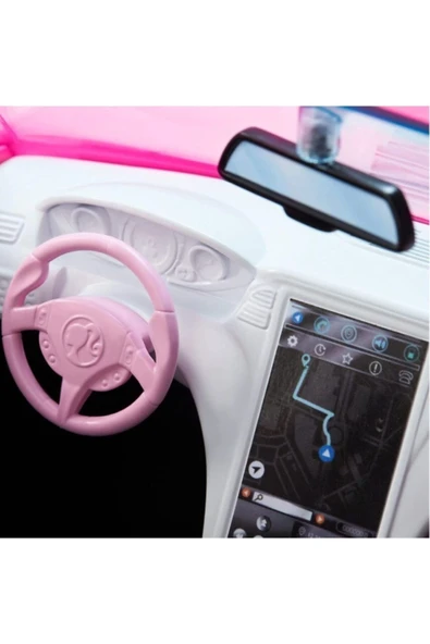 Barbie Cabrio 2 Kişilik Arabası Tekerlekli Pembe Araba Ve Gerçekçi Detaylar - 3