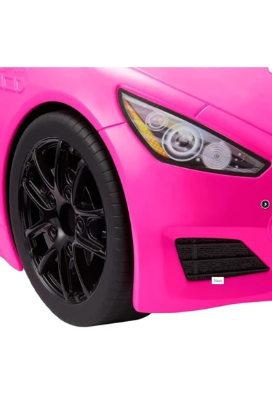 Barbie Cabrio 2 Kişilik Arabası Tekerlekli Pembe Araba Ve Gerçekçi Detaylar - 4