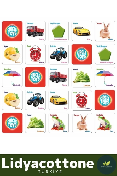 Premium Zeka Geliştirici Eğitici Çocuk El Göz Koordinasyonu Match Up Eşleşirme Oyunu 140 Parça - 2