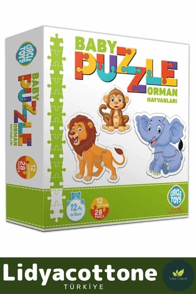 Premium Zeka Geliştirici Eğitici Öğretici Çocuk El Göz Koordinasyonu Baby Puzzle Orman Hayvanları - 3