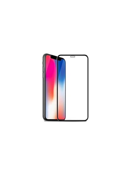 Fibaks Apple iPhone 11 Tam Ekran Koruyucu Kırılmaz Cam 9H Temperli Koruma Dayanıklı 5D
