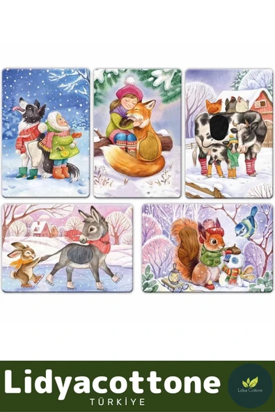 Premium Dikkat Algı Duyusal Görsel Gelişimi Eğlenceli Öğrenme Çocuk Hisset Tanı Kış Eğitim Kartları - 2