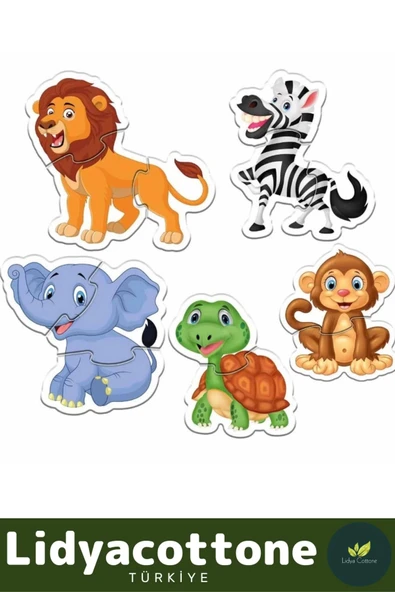 Premium Zeka Geliştirici Eğitici Öğretici Çocuk El Göz Koordinasyonu Baby Puzzle Orman Hayvanları - 2