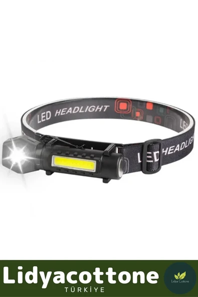 Yeni Sezon Nokta Geniş Aydınlatma Sert Plastik 150 Metre Şarjlı Mıknatıslı Kafa Lambası - 3