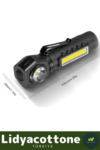 Yeni Sezon Nokta Geniş Aydınlatma Sert Plastik 150 Metre Şarjlı Mıknatıslı Kafa Lambası - 4