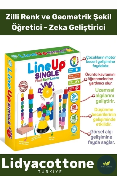 Premium Zeka Geliştirici Öğretici Lineup Single Ring Bul Sırala Ögren Tek Oyuncu Zilli Oyun