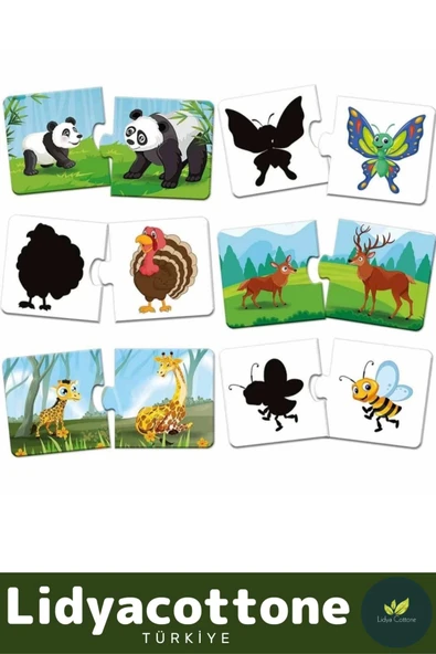 Premium Zeka Geliştirici Eğitici Eğlenceli Çocuk El Göz Koordinasyonu My First Puzzle 48 Parça - 2