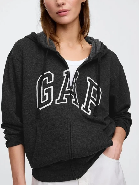 Gap V-Frch Exc Herıtage Fz Hoodie Kapüşonlu Fermuarlı Kadın Sweatshirt - 4