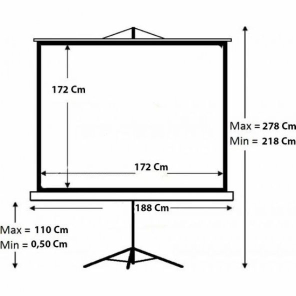 CODEGEN (TX-18) 180x180 TRIPOD PROJEKSIYON PERDESİ - 5
