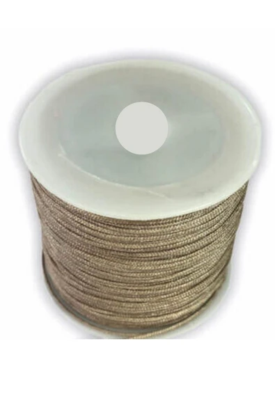 Paraşüt İpi, Bileklik-Kolye örgü ipi 1 mm 50 metre Vizon - 1