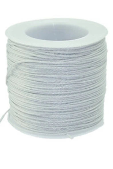 Paraşüt İpi, Bileklik-Kolye örgü ipi 1 mm 50 metre Gri - 1