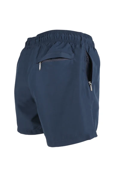 Erkek Deniz Şortu Cepli Polyester Su Yitici Özellik Tahriş Etmeyen Astar Lacivert K-149 - 2