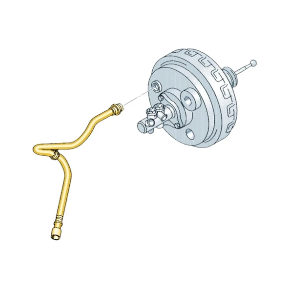 VW Caravelle T5 2004-2010 1.9TDi AXB AXC Fren Vakum Borusu 7H1611931 - 3