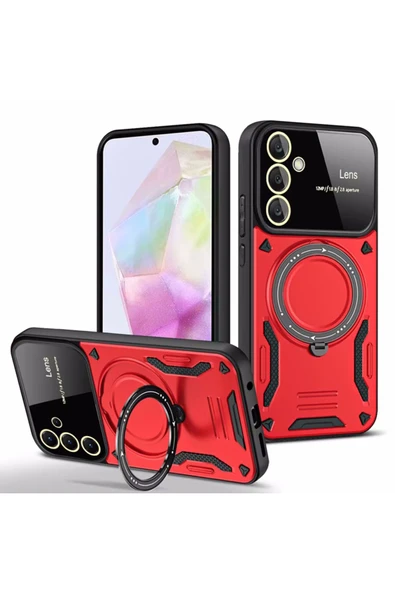 Zipax Samsung Galaxy S25 Kamera Korumalı Lensli Magesafe Standlı Azn-JoyLens ürün görseli 1