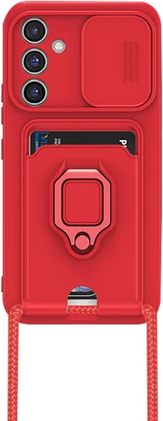 Zipax Samsung Galaxy A56 Kamera Korumalı Standlı Kartlıklı Azn-Zuma - Resim 2