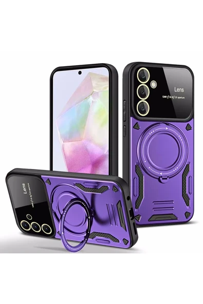 Zipax Samsung Galaxy A26 Kamera Korumalı Lensli Magesafe Standlı Azn-JoyLens
