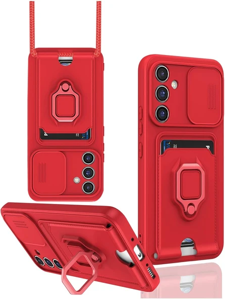 Zipax Samsung Galaxy A36 Kamera Korumalı Standlı Kartlıklı Azn-Zuma ürün görseli 1