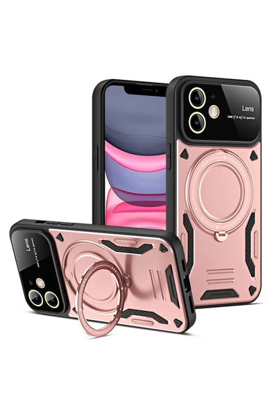 Zipax Samsung Galaxy A06 Kamera Korumalı Lensli Magesafe Standlı Azn-JoyLens