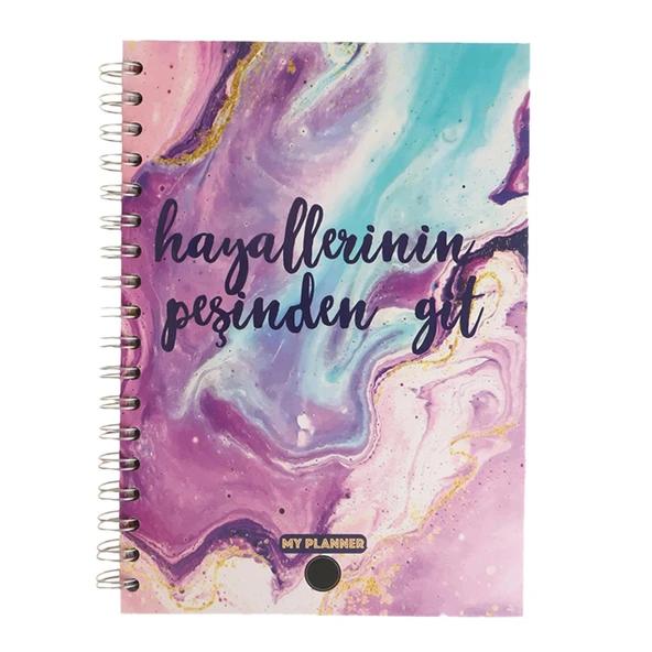 HAYALLERİNİN PEŞİNDEN GİT TASARIM KONUŞAN AJANDA HAFTALIK PLANLAYICI DEFTER