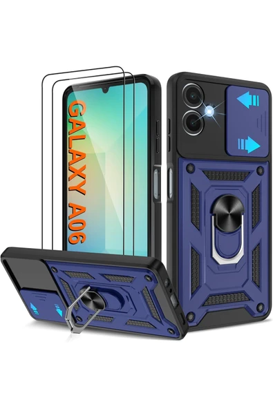 Zipax Samsung Galaxy A06 Kılıf Sürgülü Kamera Korumalı Tank Kapak Azn-SrVega