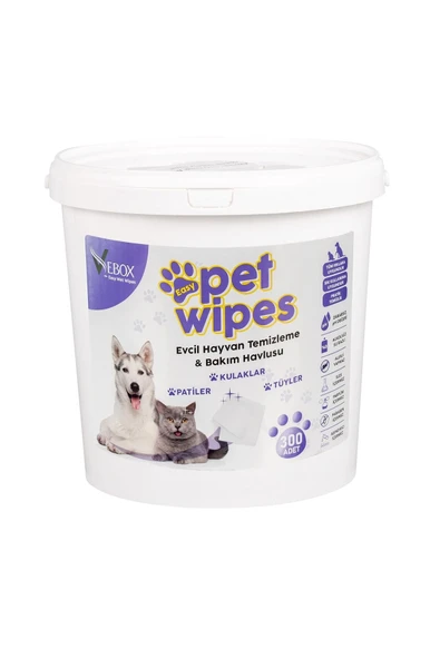 VEBOX PET WİPES EVCİL HAYVAN TEMİZLİK HAVLUSU 300 AD