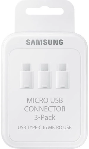 Samsung EE-GN930K Type-C to Micro USB Adapter 3lü, Beyaz (Samsung Türkiye Garantili) - 1