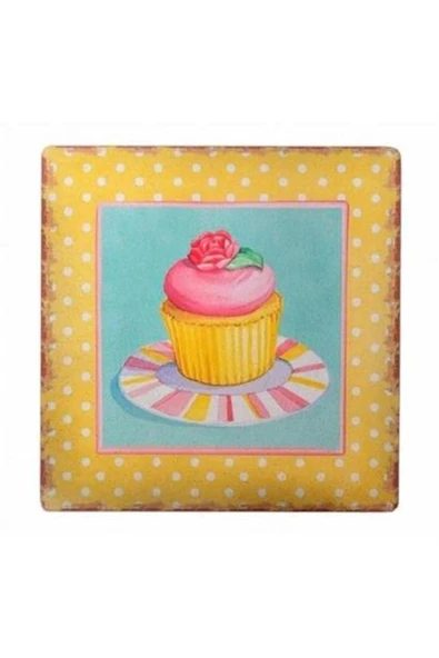 BUFFER® Decotown Duvar Panosu 40*40 Cup Cake Muffin Motifli Duvar Süsü
