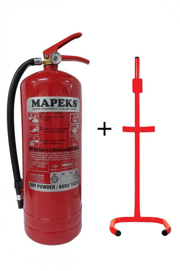 6KG MAPEKS YANGIN TÜPÜ VE C TİPİ SEHPA 2Lİ SET