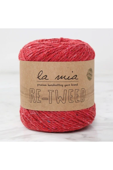 La Mia Re-Tweed Kırmızı Melanj El Örgü İpi - L165