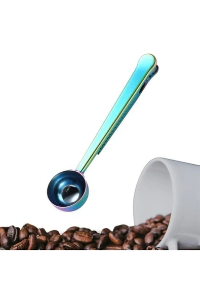BUFFER® Mandallı Kahve Ölçü Kaşığı Renkli Çok Fonksiyonlu Paslanmaz Çelik Kaşık