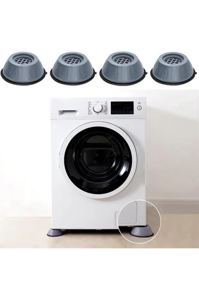 BUFFER® Çamaşır Makinesi Sarsıntı Titreşim Ses Önleyici Kaydırmaz Ayak 4lü Set